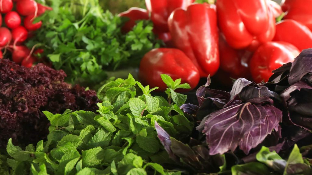 Picture of fresh vegetables - suggesting that green logistics needs to ensure fresh deliveries and hence needs RFID to ensure deliveries