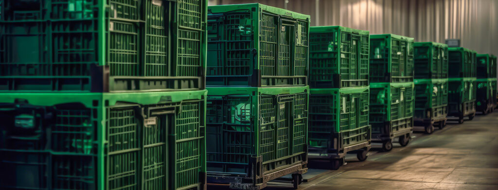 A picture of green, metallic RTIs depicting the need for real-time tracking