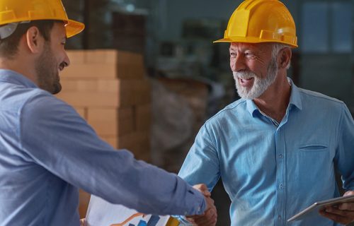 Turck Vilant Systems offers RFID consultancy, site surveys and system audits Two people shaking hands at the end of an RFID site survey or consultancy